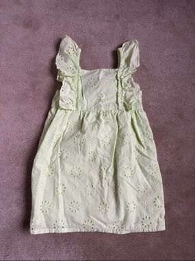 Carters Eyelet Ruffle Dress in Pale Green